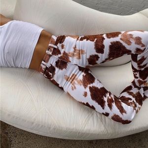WeWoreWhat Baby Boot Cowhide Jeans